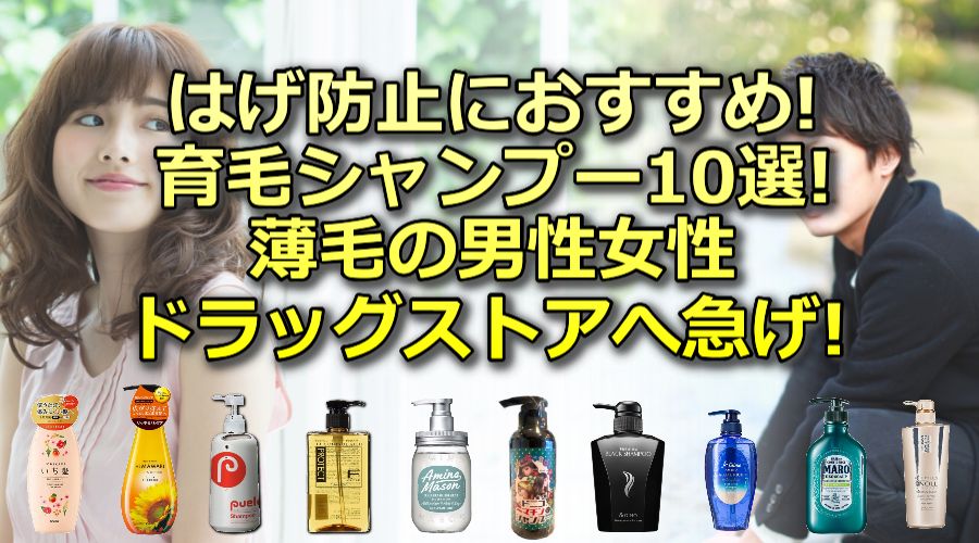 メンズの若はげ防止におすすめ!市販育毛シャンプー10選!40代以降も薄毛を回避!