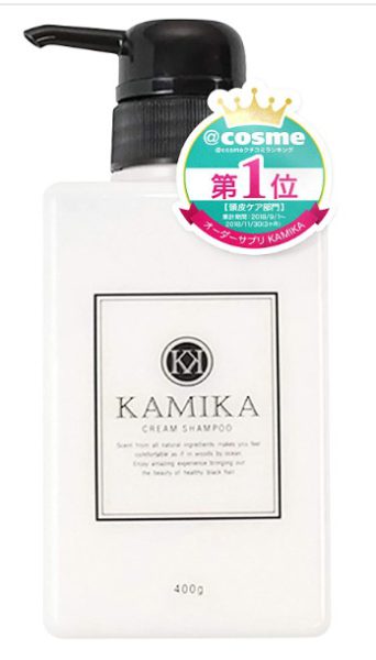 KAMIKA カミカ クリームシャンプー 黒髪 ツヤ髪 美髪ケア オールインワン パラベンフリー 400g