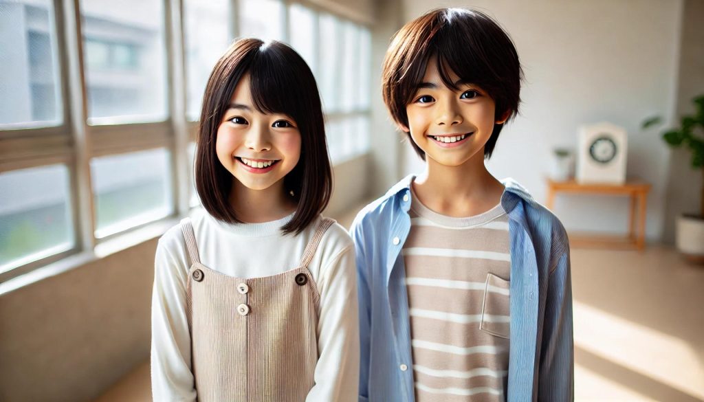 小学6年生の女の子と小学3年生の男の子