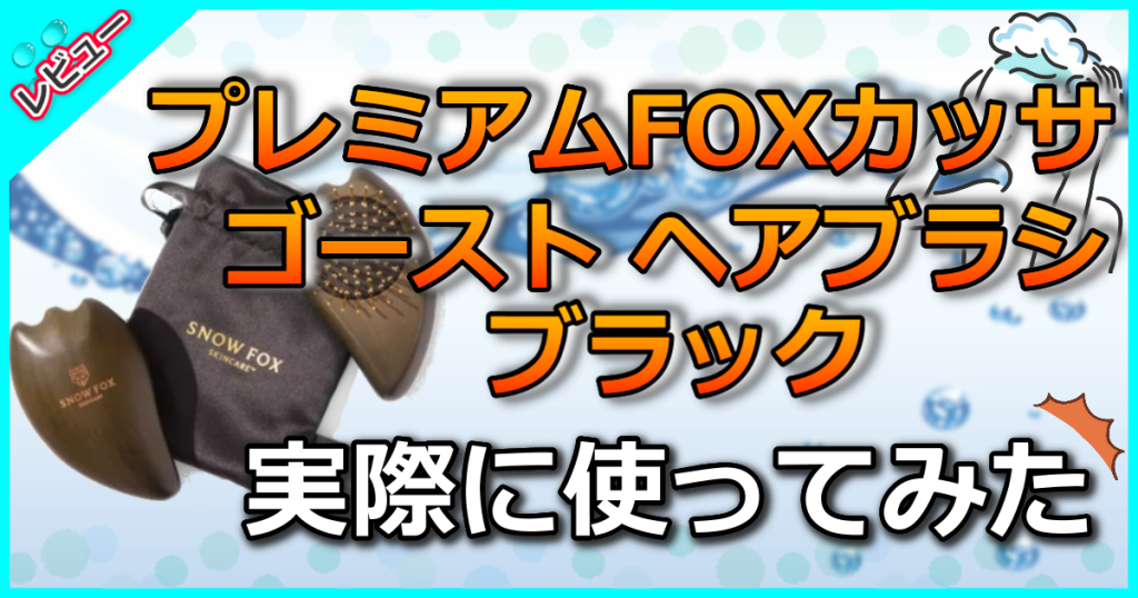 プレミアムFOXカッサ ゴースト ヘアブラシ ブラックの口コミ解析！頭皮の血行を促進