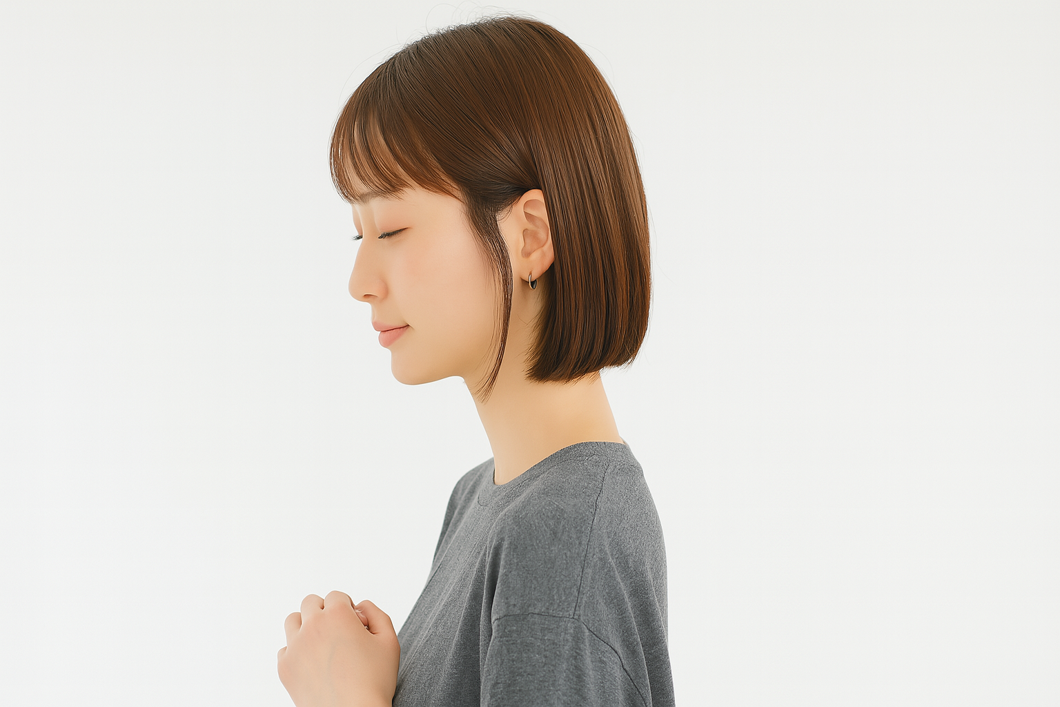 ニュアンスバング×まっすぐライン