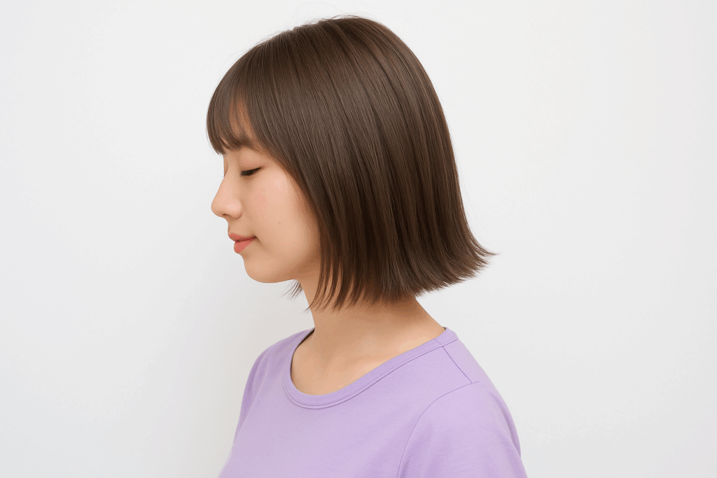 【重めバング×くびれハネ】あか抜けナチュラルグレージュボブ