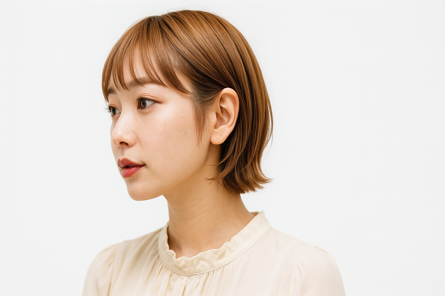 シースルーバング×軽やか