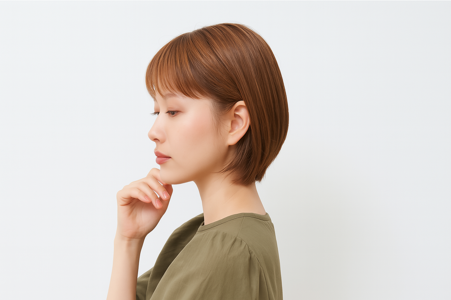 ショートバング×ミニラウンド