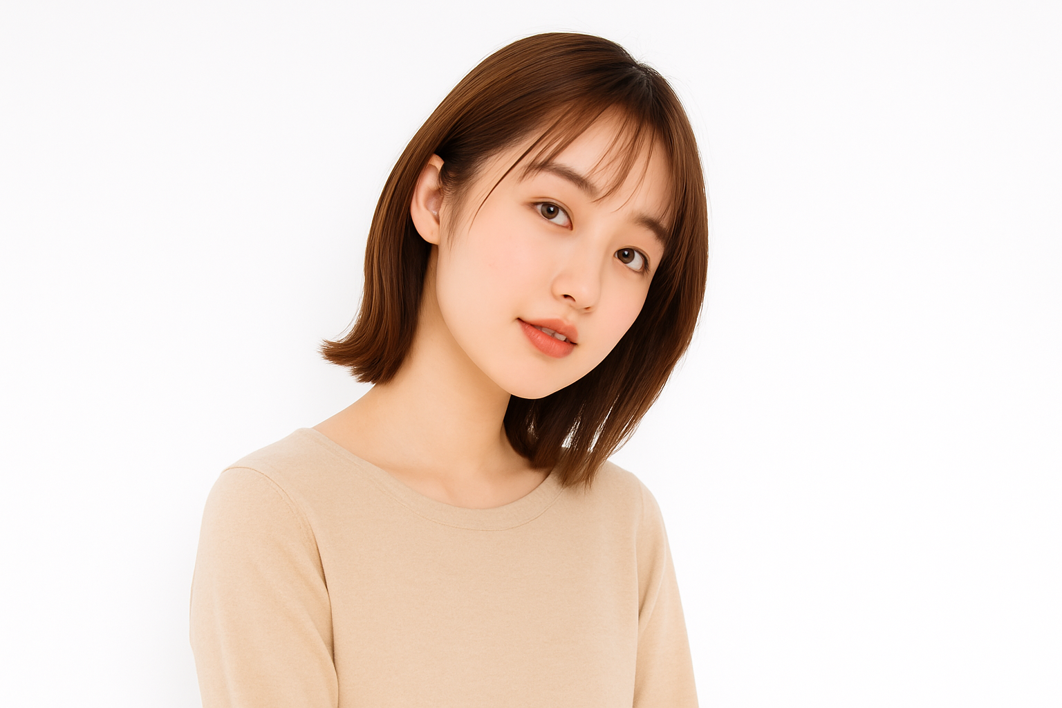透け前髪×ナチュラルライン