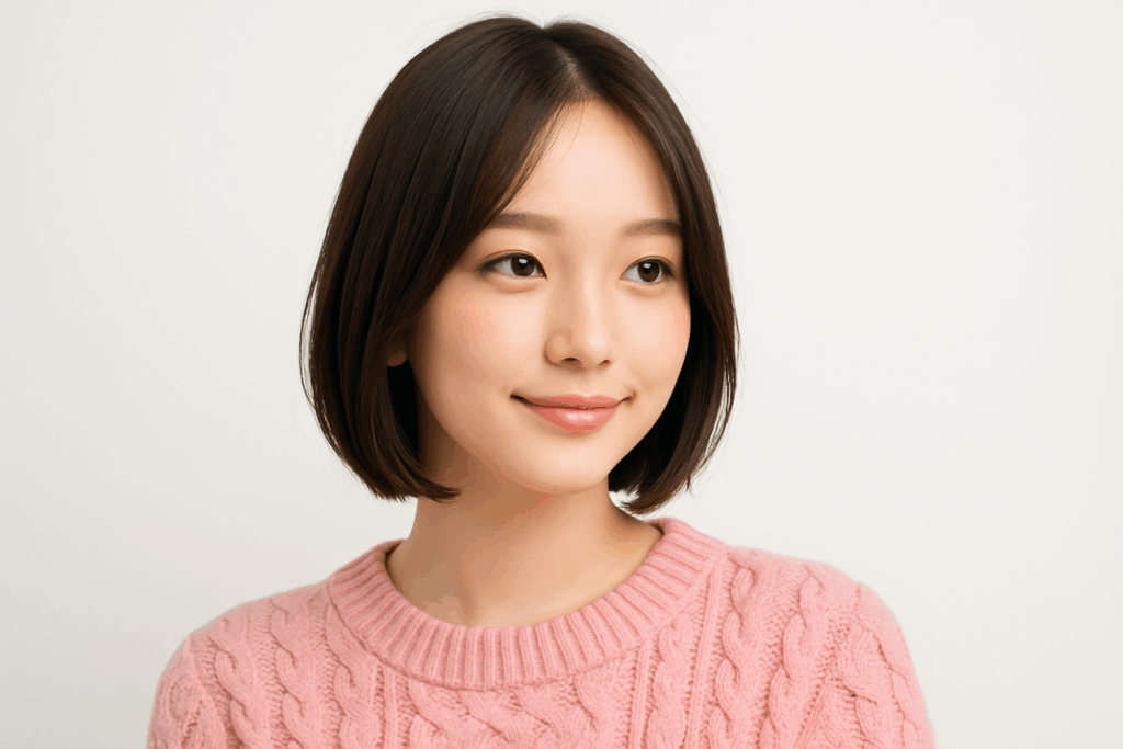 【センターパート×つやボブ】上品フェミニンなナチュラルボブ