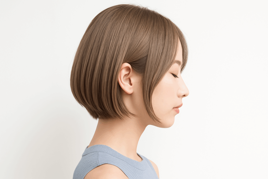 【リバースレイヤー×美カーブ】骨格映えの柔モードボブ