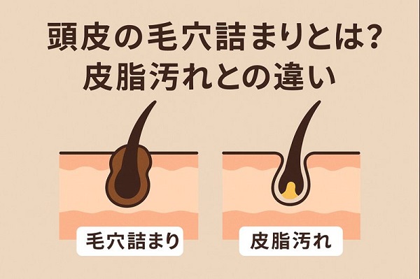 頭皮の毛穴詰まりとは？皮脂汚れとの違い