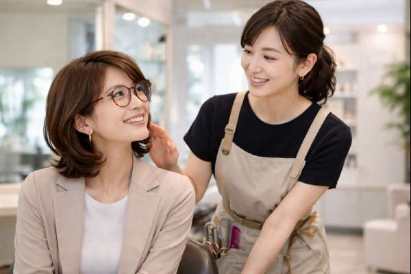 40代女性の眼鏡に合う髪形のポイント