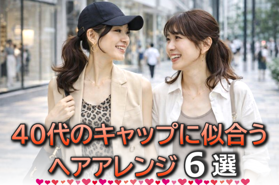 40代のキャップに似合うヘアアレンジ6選！ロングやボブも解説