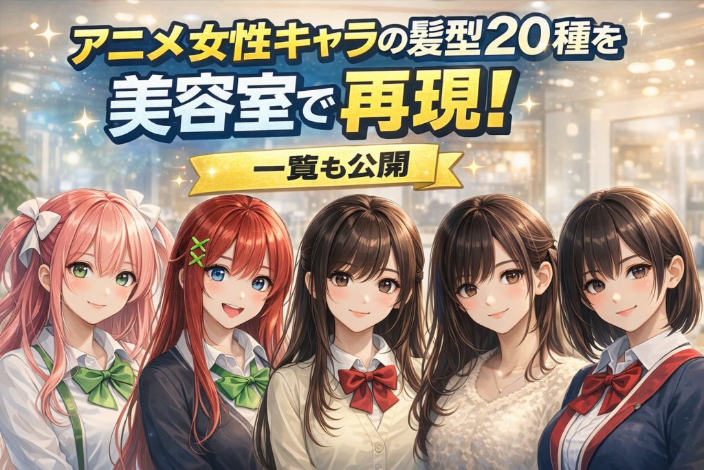 アニメの女性キャラの髪型20種を美容室で再現！一覧も公開