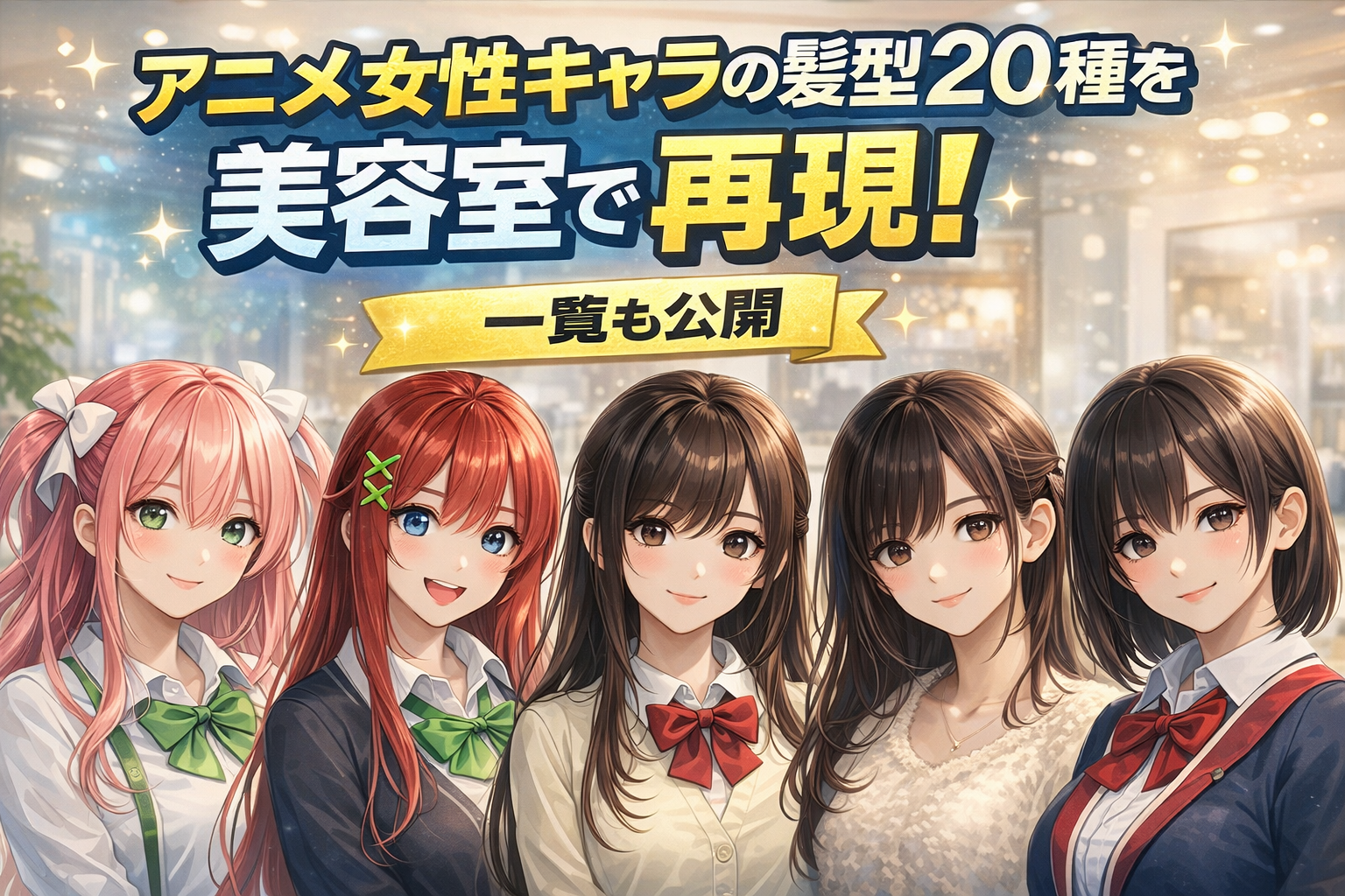 アニメの女性キャラの髪型20種を美容室で再現！一覧も公開