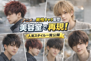 アニメの男性キャラの髪型13種を美容室で再現！一覧も公開